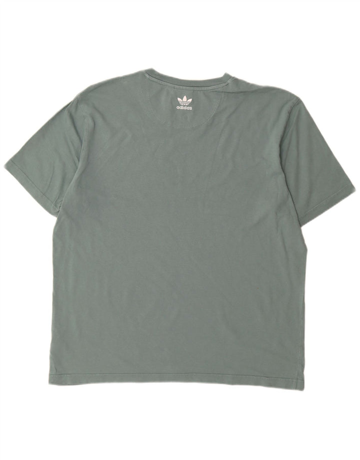 Ανδρικό T-Shirt Adidas Top μεγάλο μπλε βαμβακερό