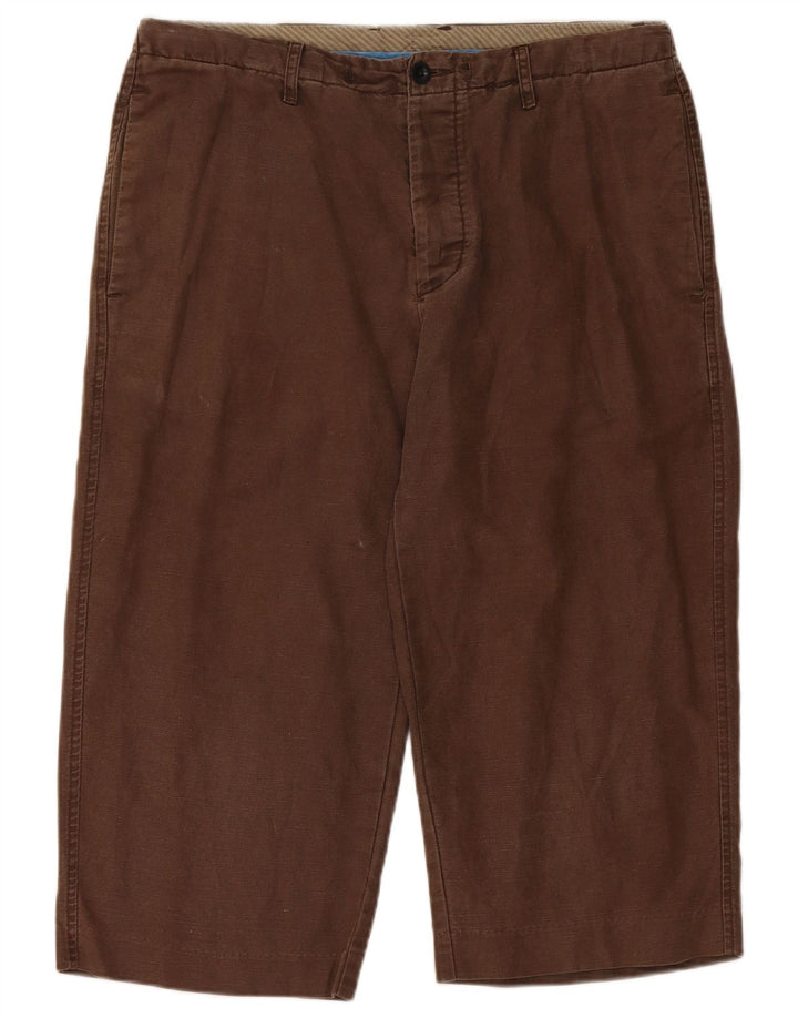 Ανδρικά Σορτς Βερμούδα Gap Regular Loose Fit Medium W32 Καφέ Λινό