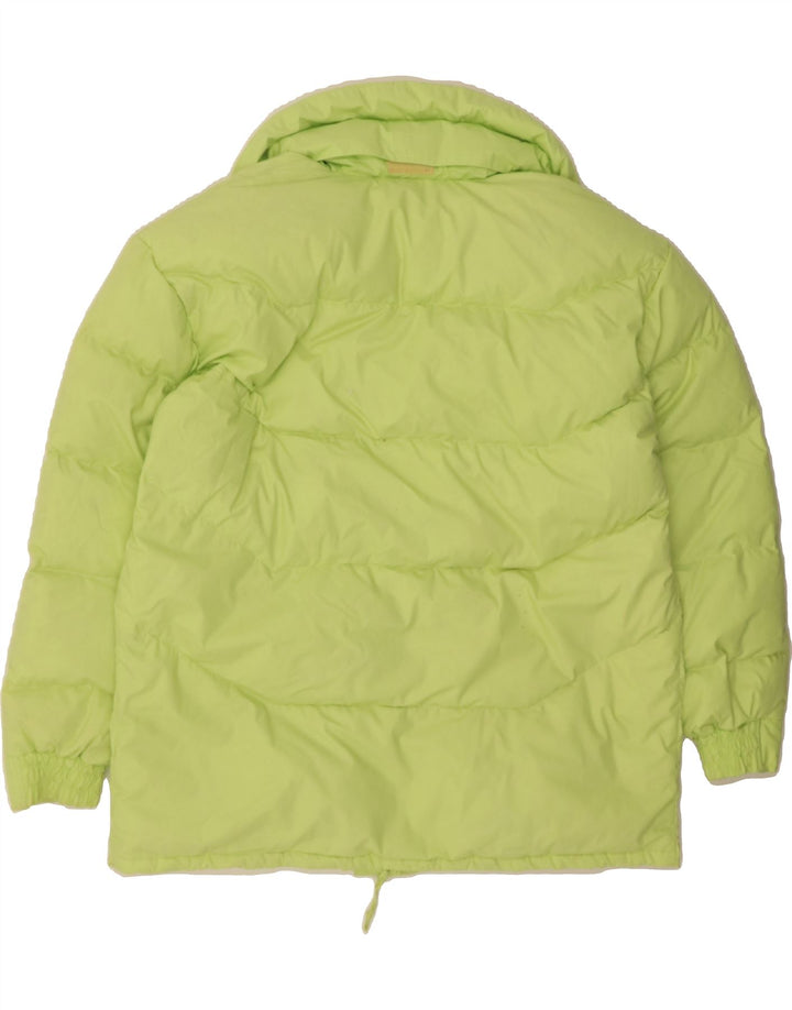 ELHO Womens Oversized Hooded Padded Jacket IT 46 Large Green Polyester Vintage Elho and Second-Hand Elho from Messina Hembry 