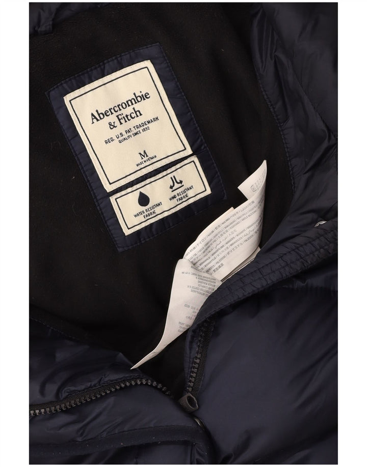 ABERCROMBIE & FITCH Γυναικείο μπουφάν με κουκούλα UK 14 Medium Navy Blue