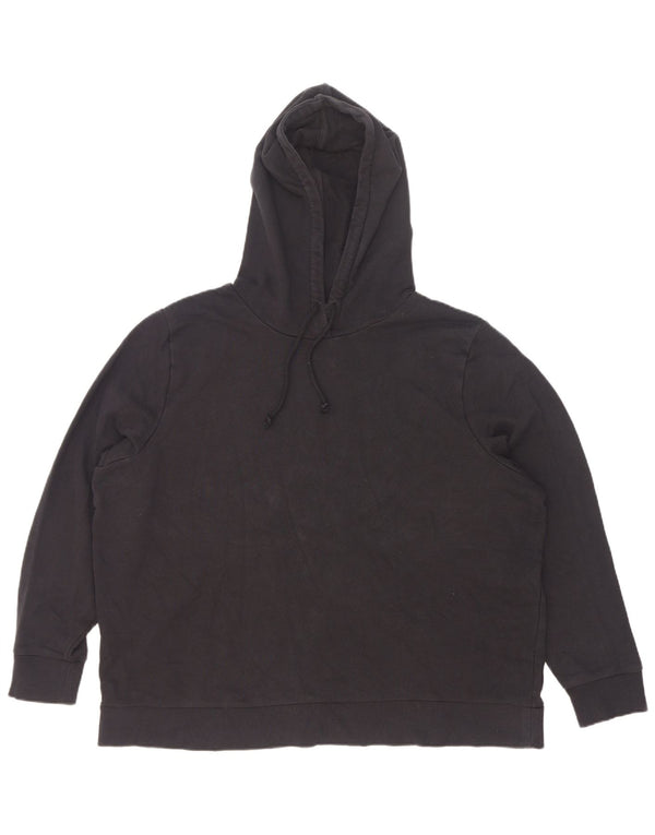 Marks & Spencer Womens Hoodie Jumper UK 22 3XL Μαύρο βαμβακερό