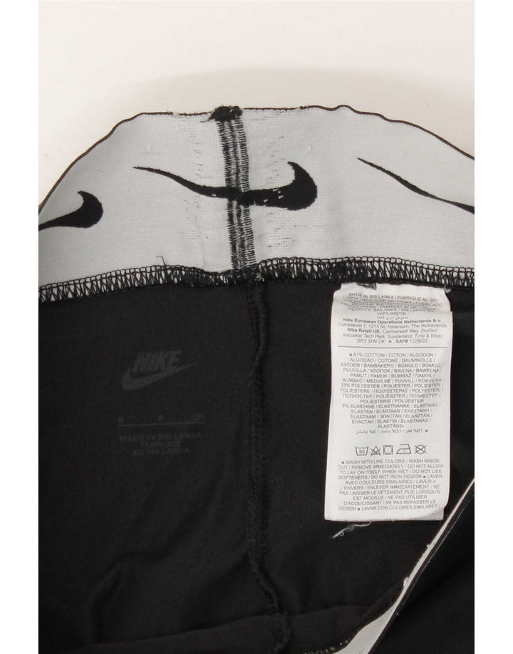 Γυναικεία γραφικά κολάν Nike UK 8 Μικρό μαύρο βαμβακερό