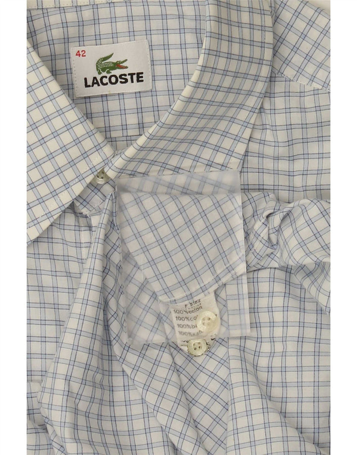 Ανδρικό πουκάμισο Lacoste Νούμερο 42 Μεγάλο Μπλε βαμβακερό καρό