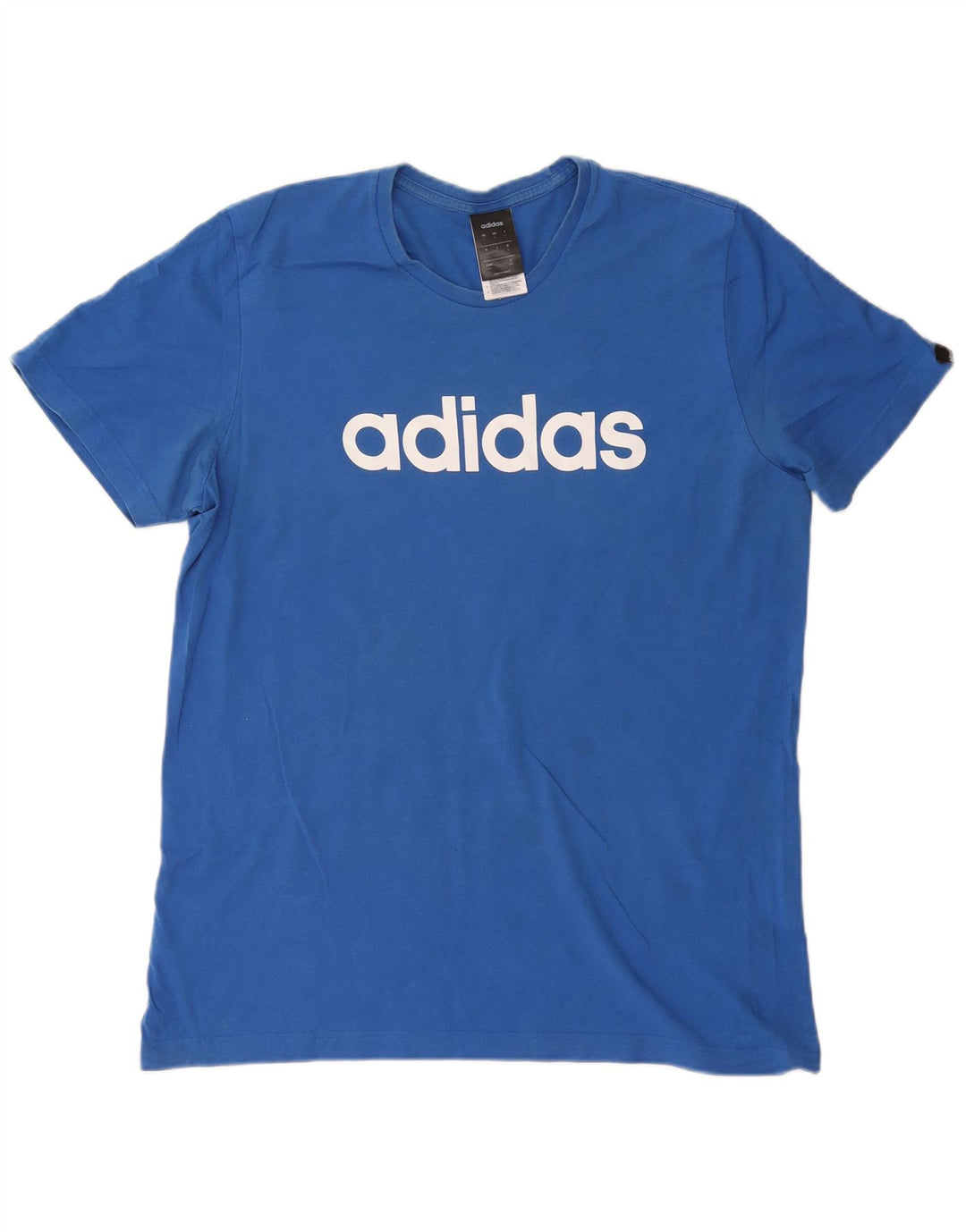 Ανδρικό γραφικό T-Shirt ADIDAS Top μεγάλο μπλε βαμβακερό
