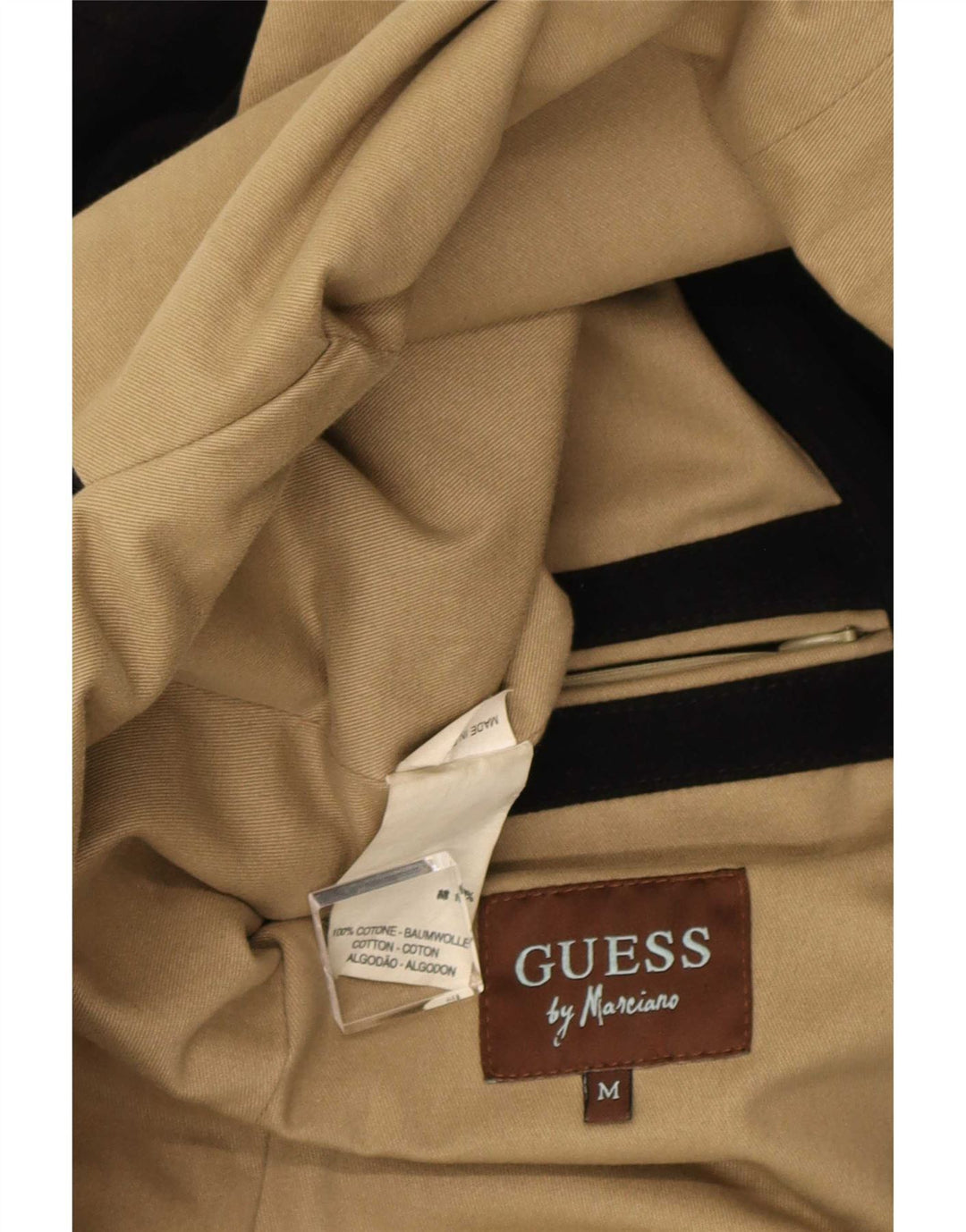 Guess Mens Utility Jacket UK 38 Medium Black Cotton