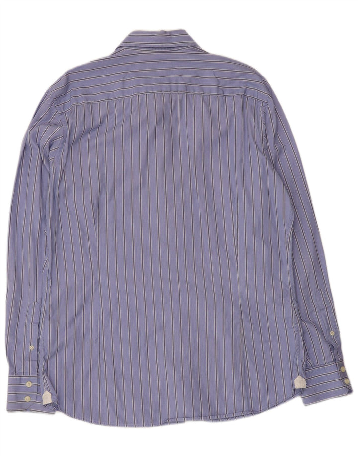 Ανδρικό πουκάμισο Hackett Slim Fit μεγάλο μπλε ριγέ βαμβακερό