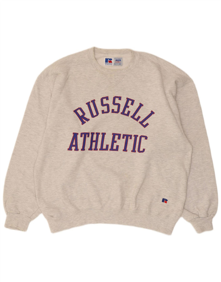 Ανδρικό γραφικό φούτερ Russell Athletic Jumper XL Γκρι βαμβακερό