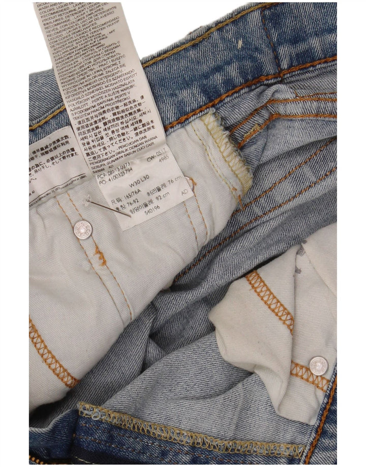 Levi's Mens 513 Slim Straight Jeans W30 L30 Blue Cotton