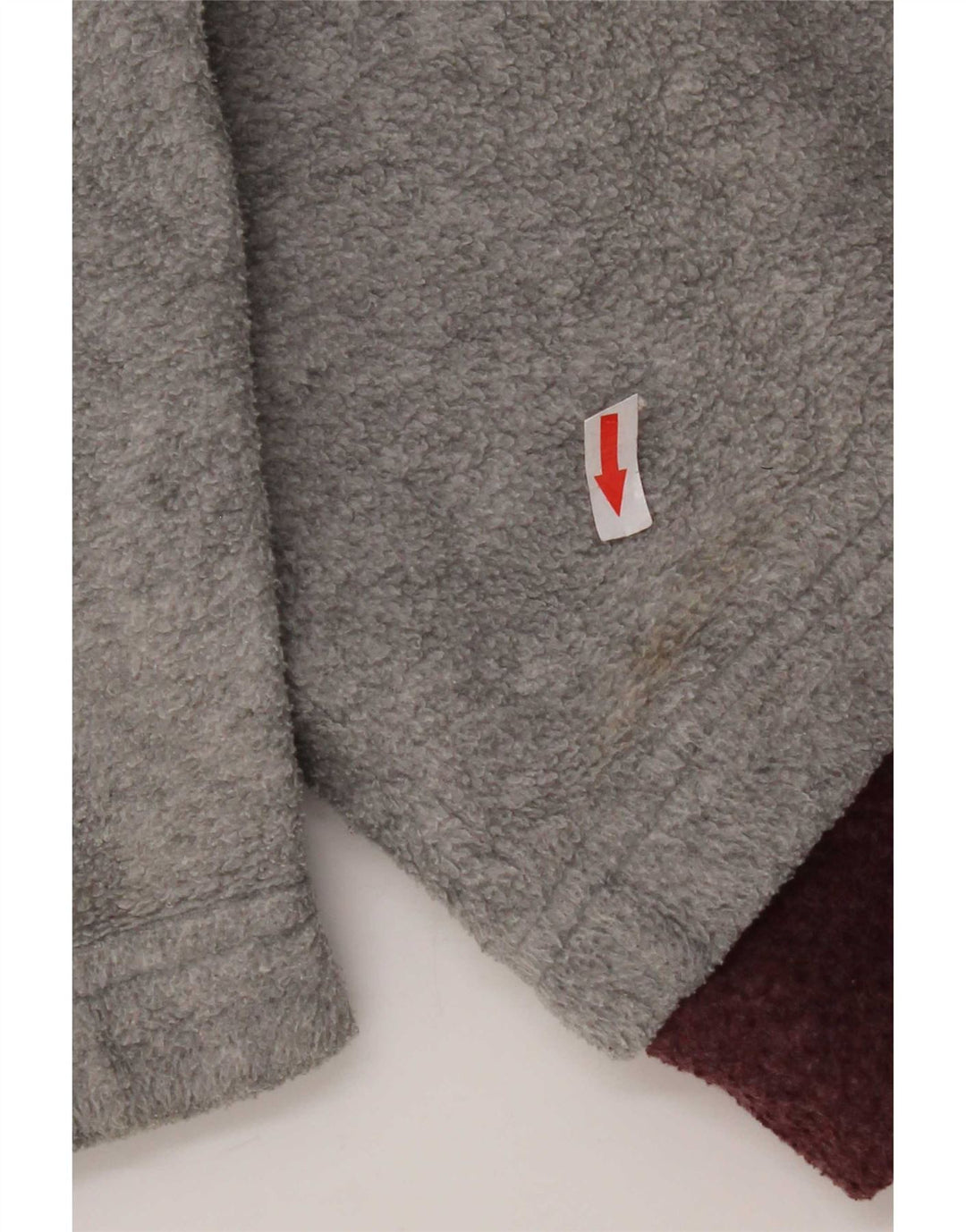 Basic Ανδρικό φερμουάρ Fleece Jumper Μεγάλος Γκρι Γεωμετρικός Πολυεστέρας