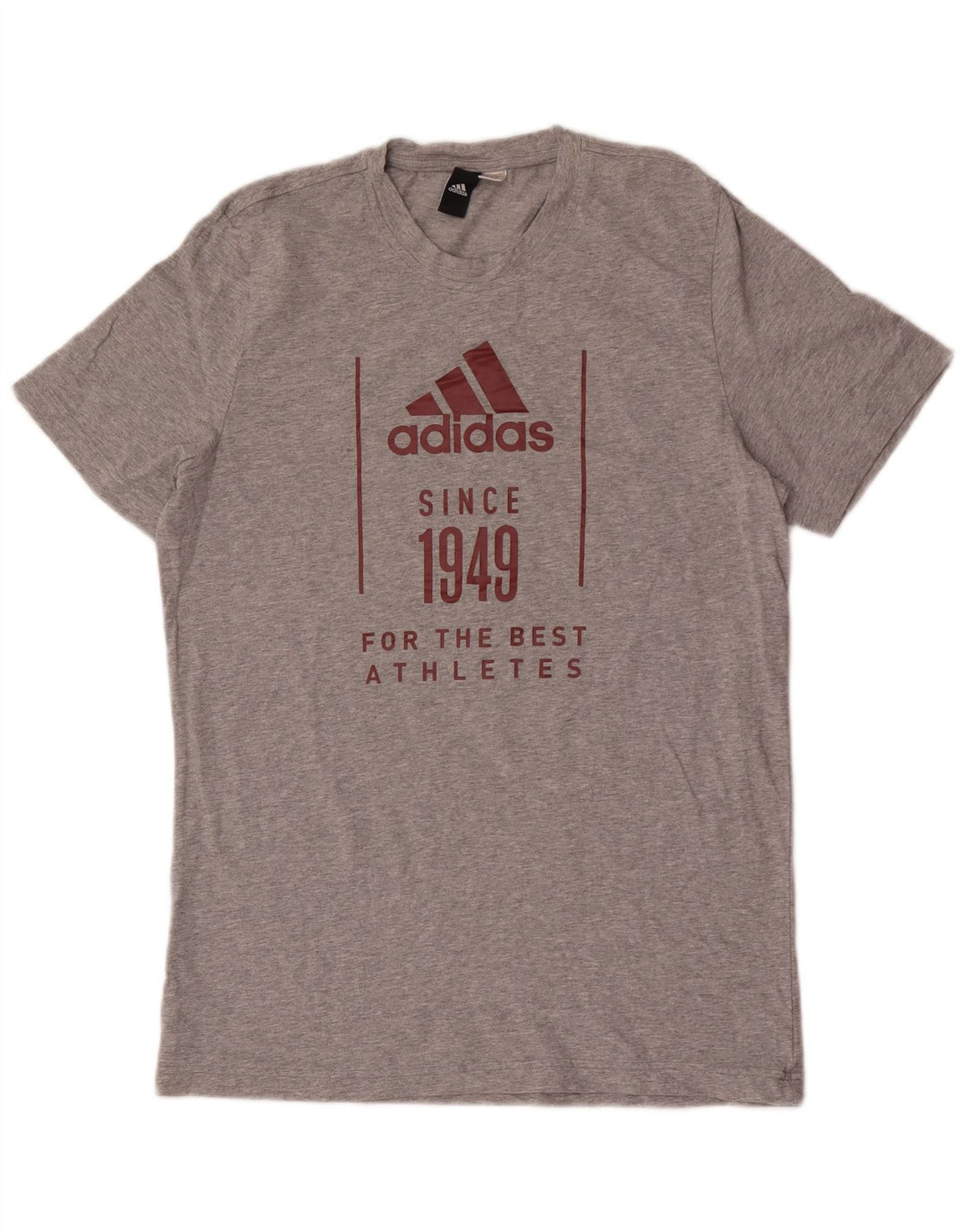 Ανδρικό γραφικό μπλουζάκι ADIDAS Top Medium Grey Flecked