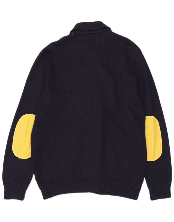 Navigare Mens Cardigan Sweater XL Navy Blue Wool