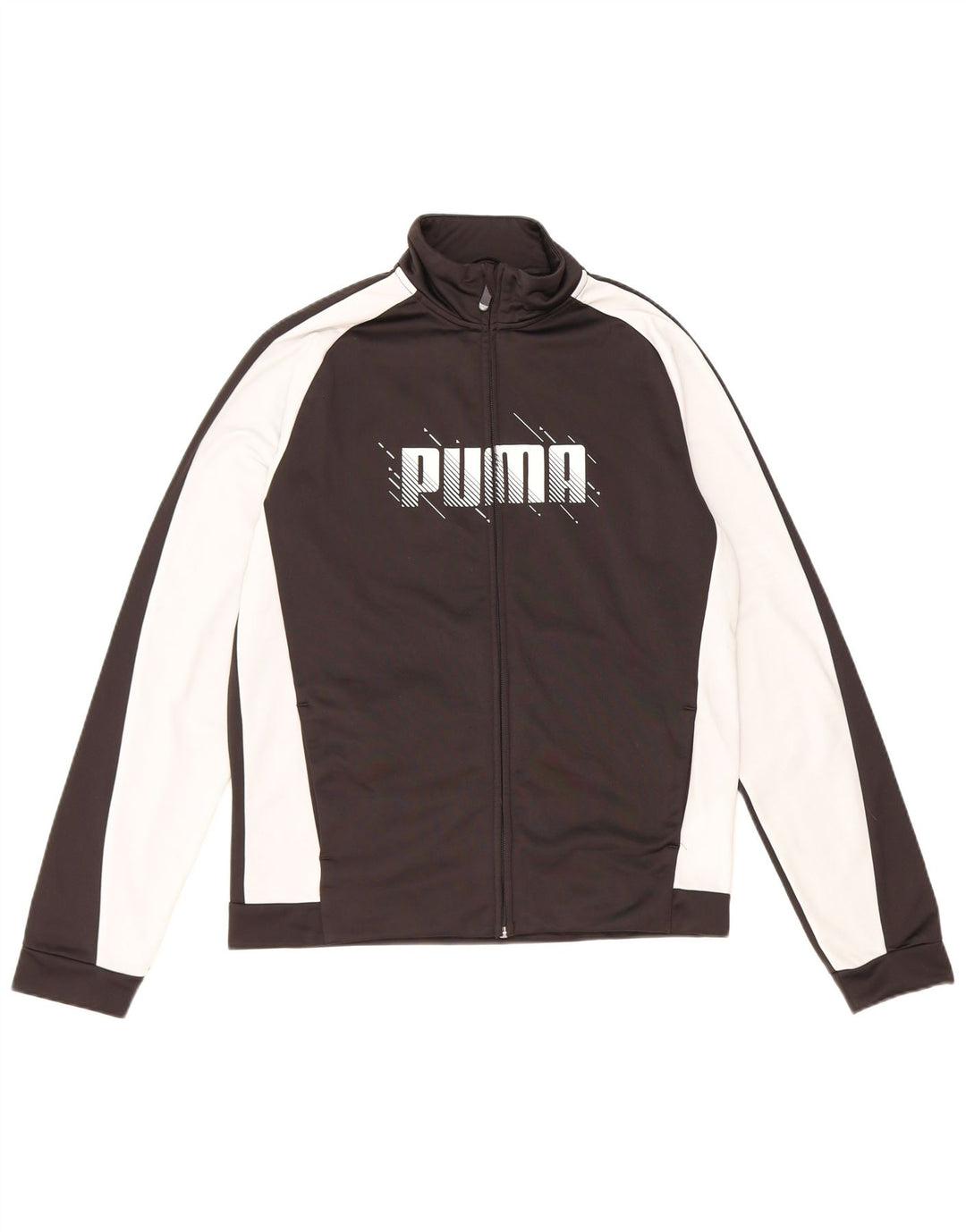 Puma Boys Graphic αθλητική φόρμα Top Jacket 15-16 Years Black Colourblock