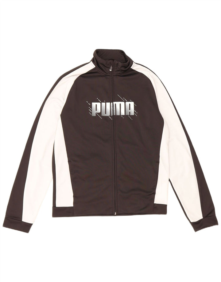 Puma Boys Graphic αθλητική φόρμα Top Jacket 15-16 Years Black Colourblock