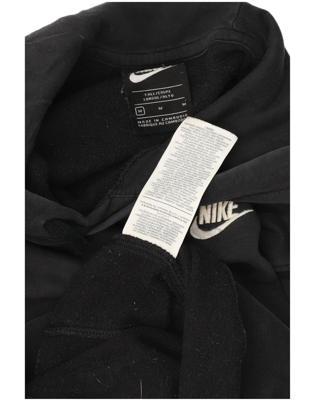 Ανδρικό ψηλό φούτερ Nike, μαύρο βαμβακερό