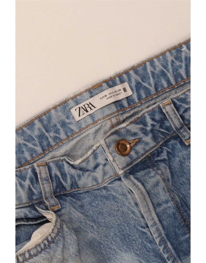 Zara Γυναικείο Straight Jeans EU 38 Small W28 L28 Blue
