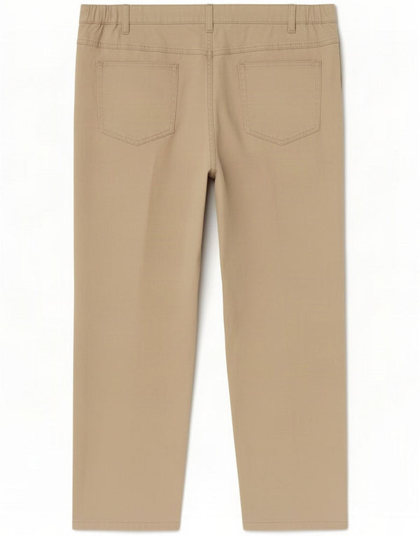 Marks & Spencer Γυναικείο φαρδύ παντελόνι casual UK 22 3XL W42 L30 Beige