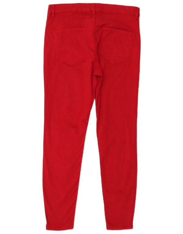 Zara Γυναικείο Skinny Casual Παντελόνι EU 40 Medium W30 L27 Red