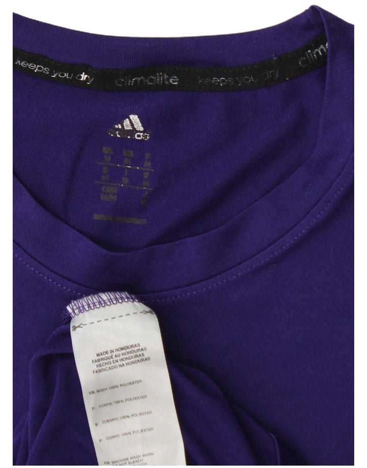 Ανδρικό T-Shirt Climalite ADIDAS Top Medium Purple Polyester