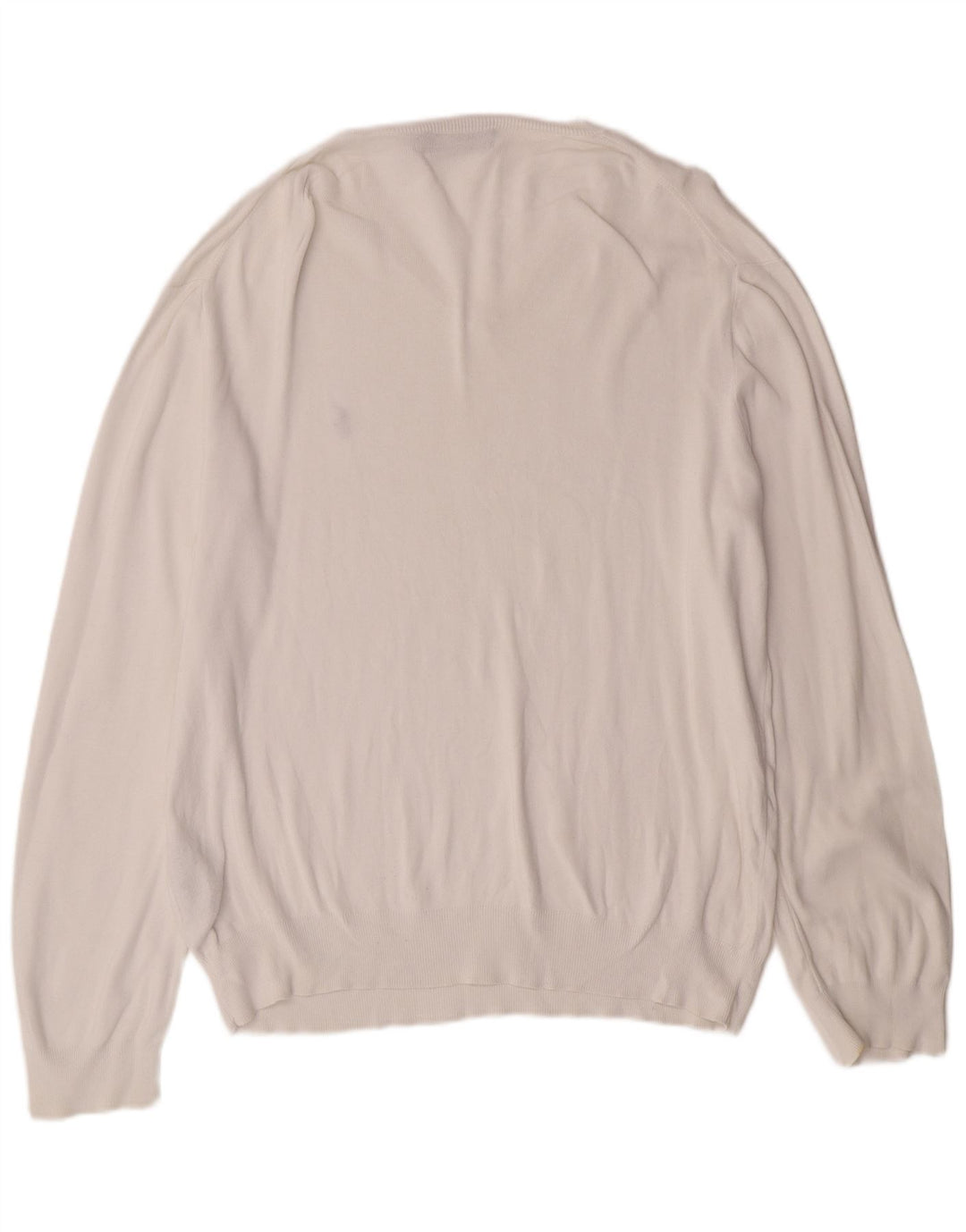 Ανδρικό πουλόβερ POLO RALPH LAUREN με V λαιμόκοψη XL Λευκό βαμβακερό