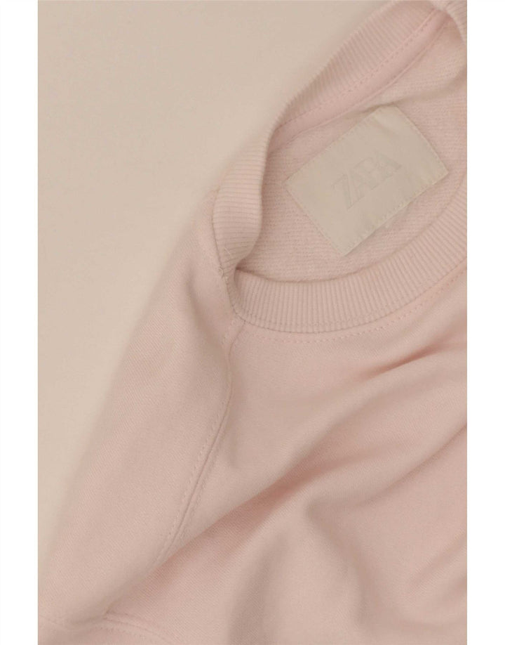 Zara Girls Φούτερ Jumper 7-8 Years Pink