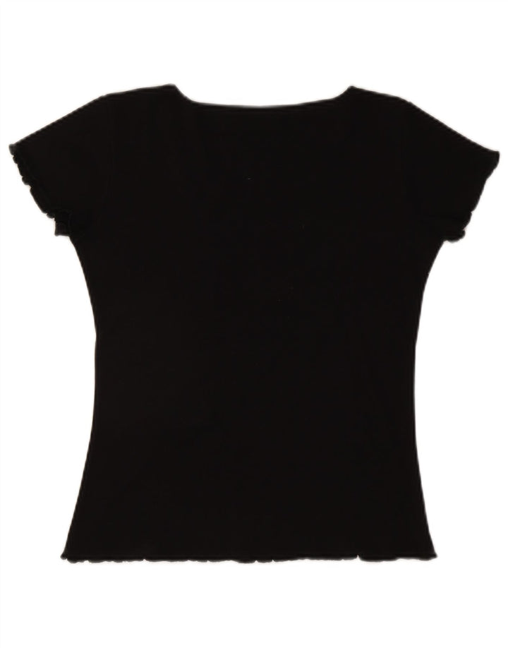 CLOCK HOUSE Γυναικείο T-Shirt Top UK 12 Medium Black