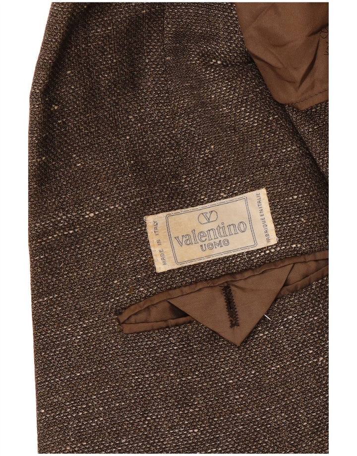 Valentino Ανδρικό σακάκι σακάκι με 2 κουμπιά UK 38 Medium Brown Flecked