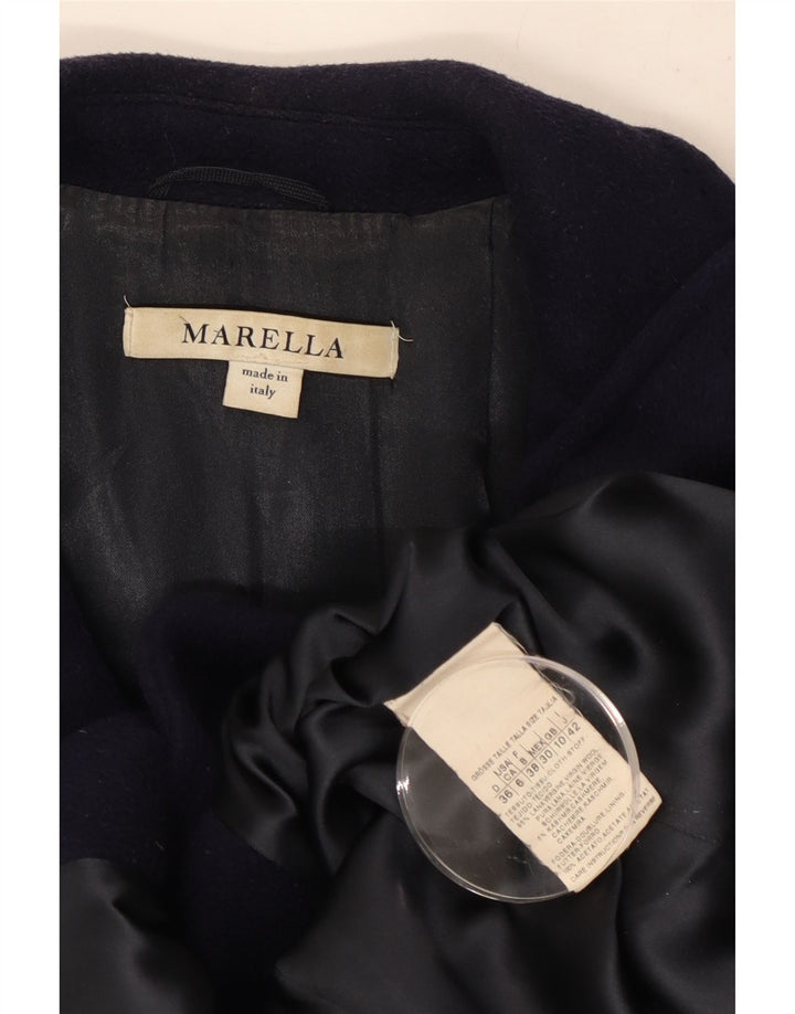Γυναικείο παλτό Marella UK 10 Small Navy Blue Wool