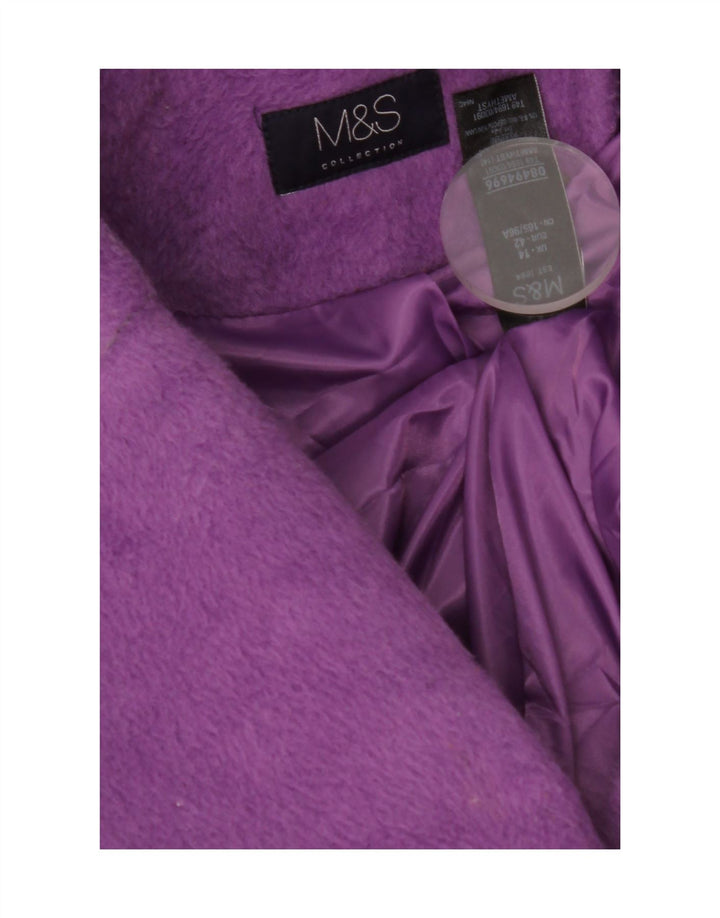 Marks & Spencer Γυναικείο Πανωφόρι UK 14 Large Purple Polyester