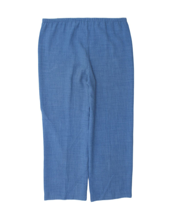 Marks & Spencer Γυναικείο ίσιο casual παντελόνι UK 14 μεγάλο W36 L28 μπλε