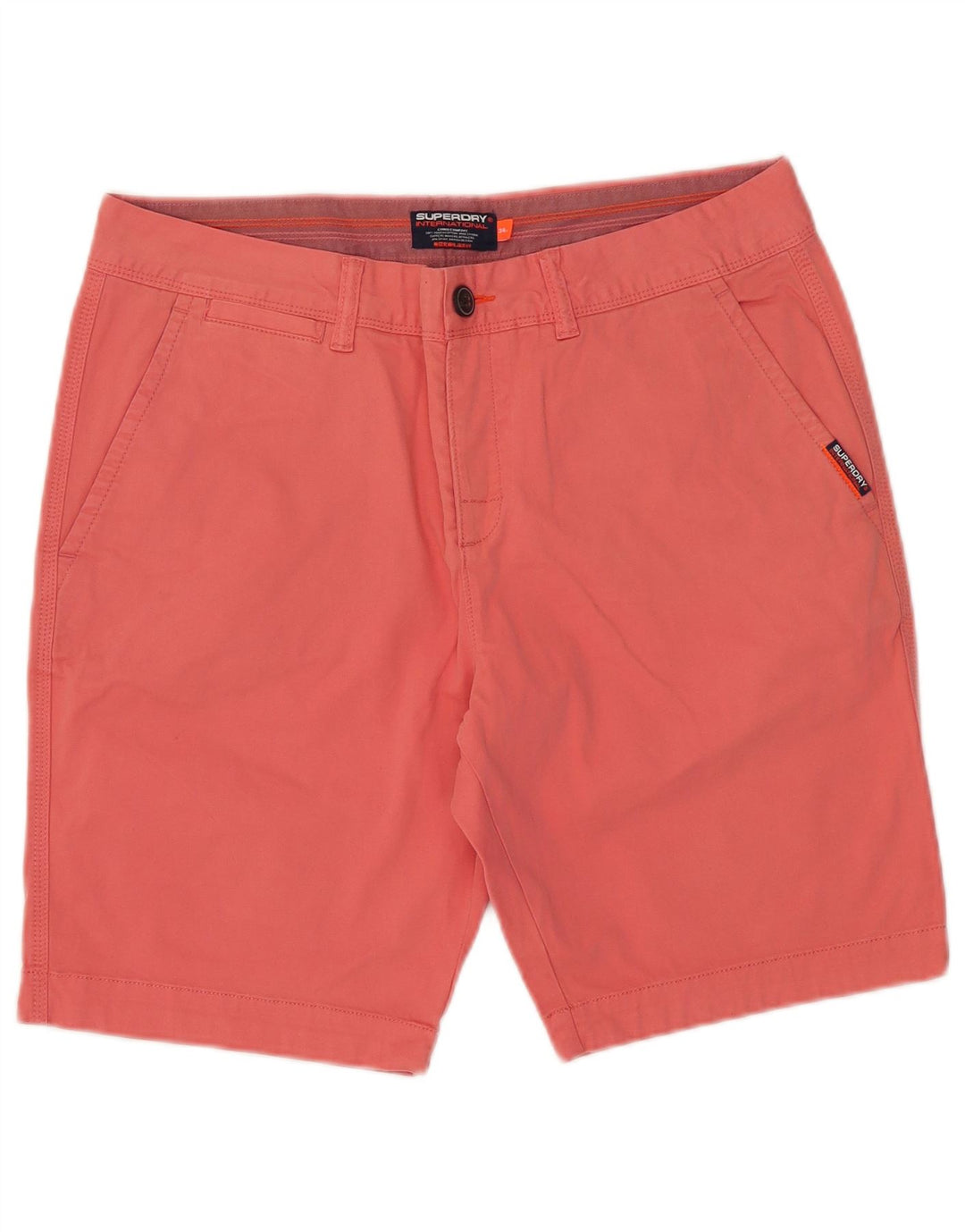 Ανδρικό σορτς Chino Superdry W34 μεγάλο ροζ βαμβακερό