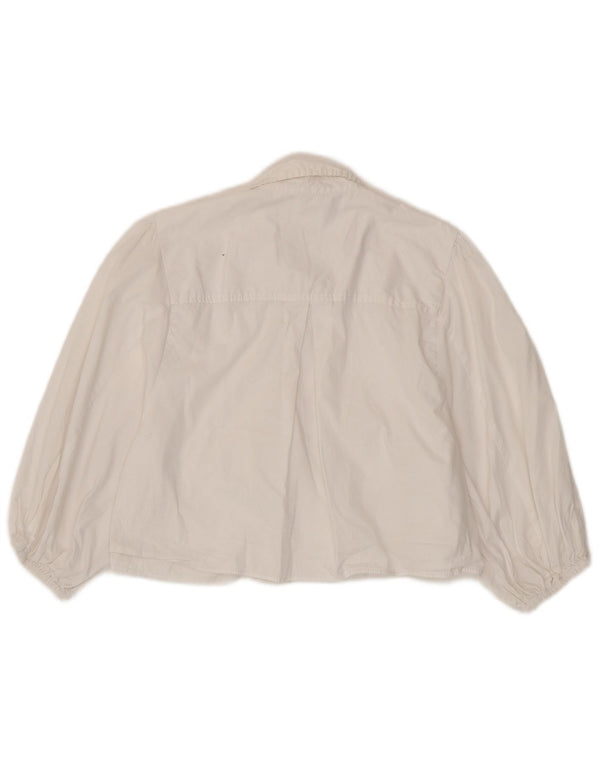 Zara Γυναικείο πουκάμισο Μπλούζα UK 18 XL Λευκό