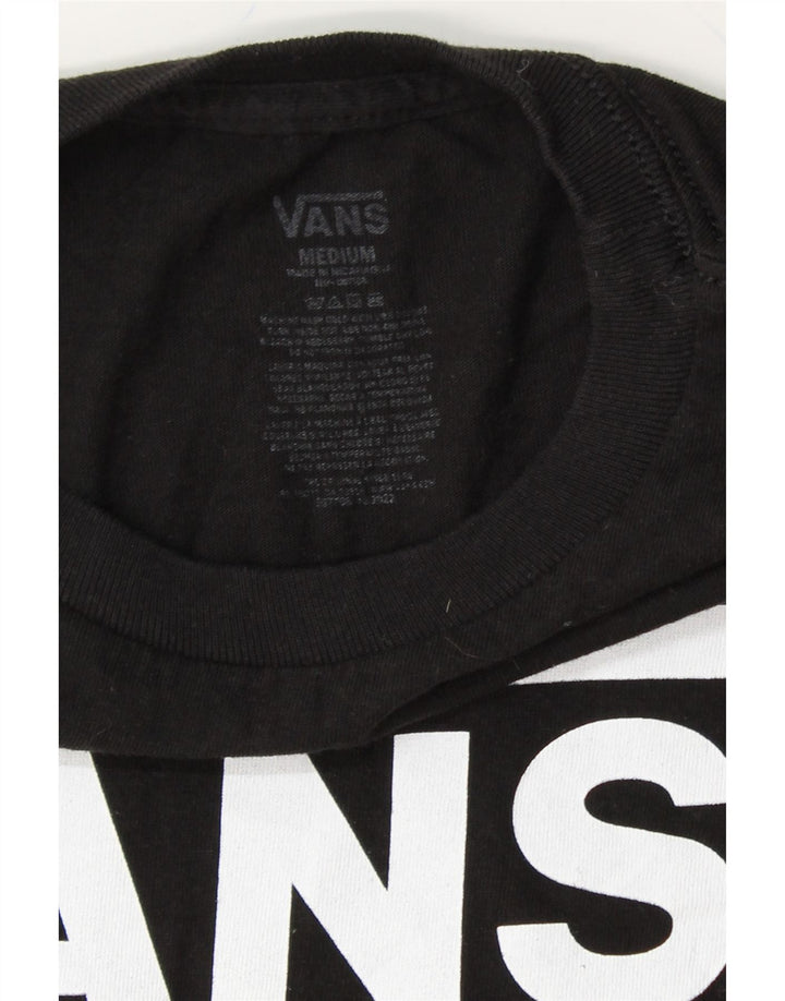 VANS Womens Graphic T-Shirt Top UK 12 Medium Black Vintage Vans and Second-Hand Vans from Messina Hembry 