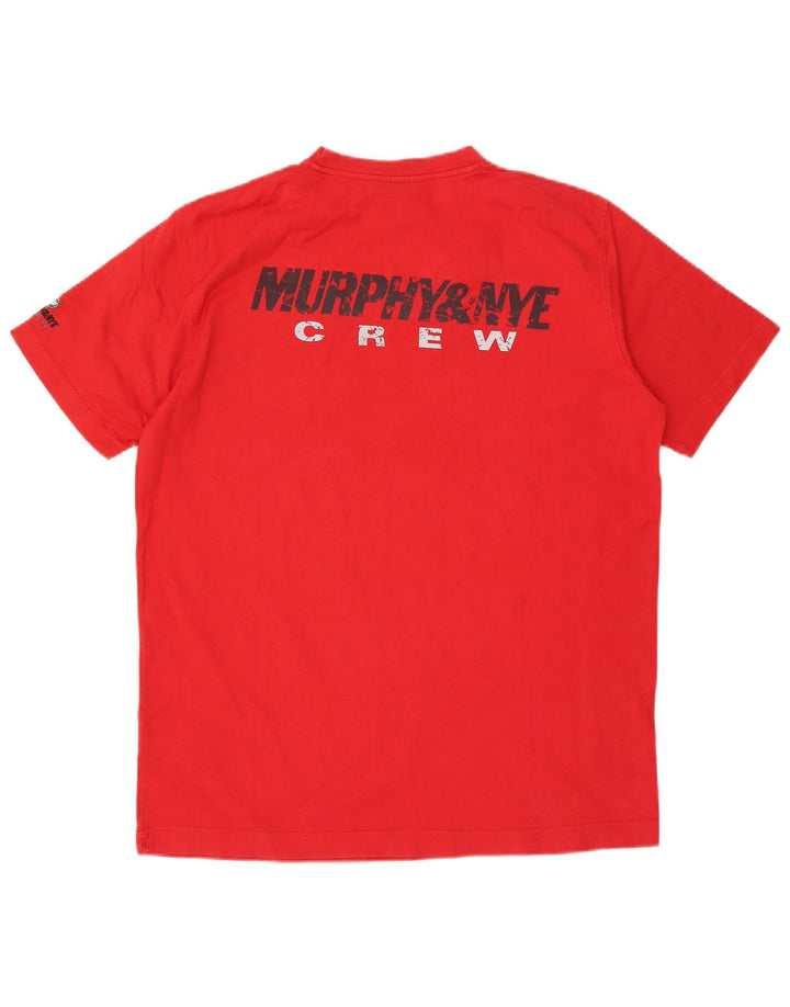 Ανδρικό γραφικό μπλουζάκι Murphy & Nye Top 2XL κόκκινο βαμβακερό