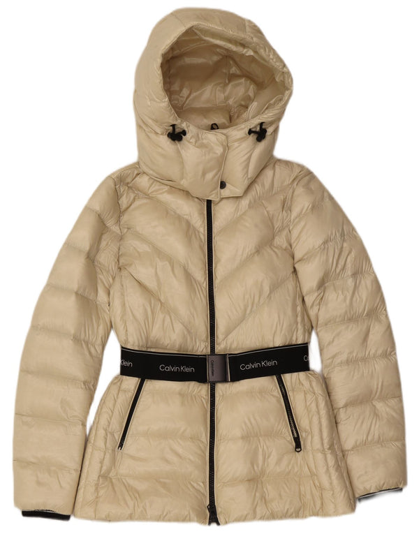 Calvin Klein Γυναικείο τζάκετ με γραφικά επένδυση UK 10 Small Off White Colourblock