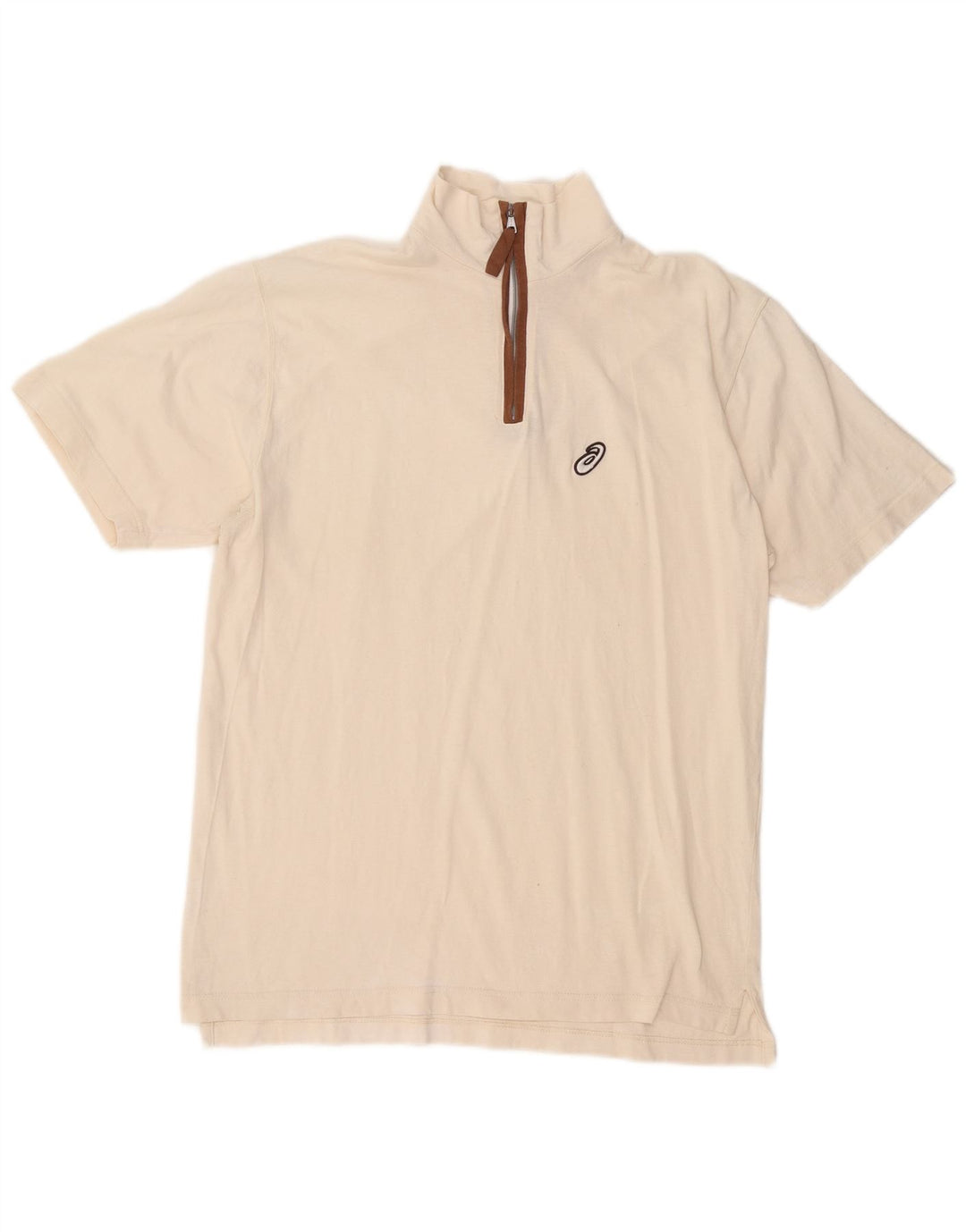 Ανδρικό T-shirt με φερμουάρ ASICS Top Large Off White