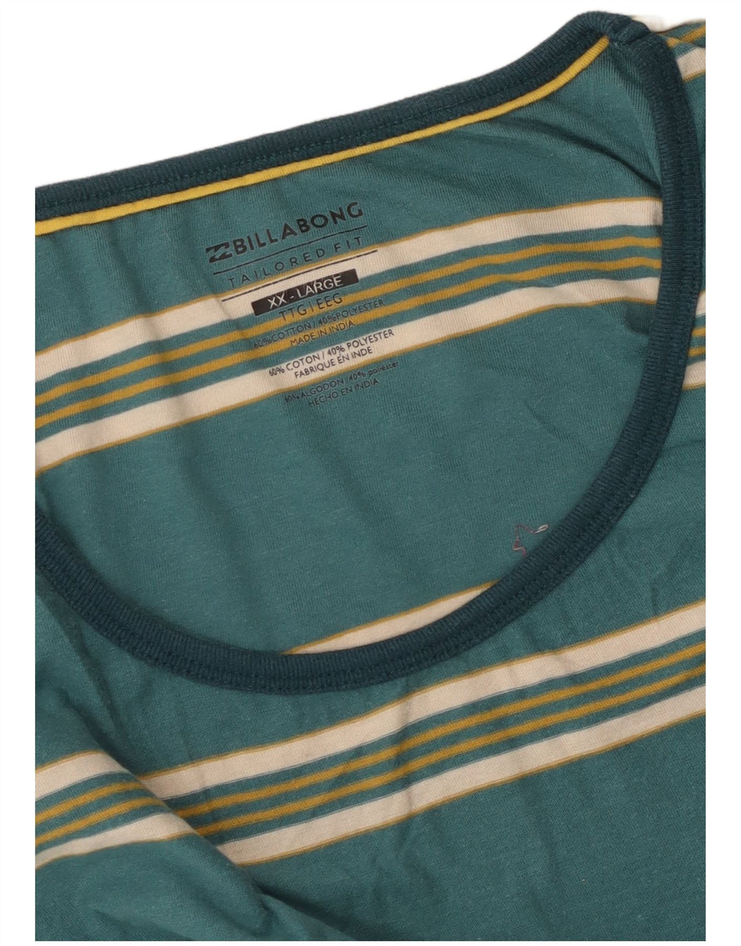 Ανδρικό γιλέκο Billabong Tailored Fit Top 2XL πράσινο ριγέ βαμβακερό