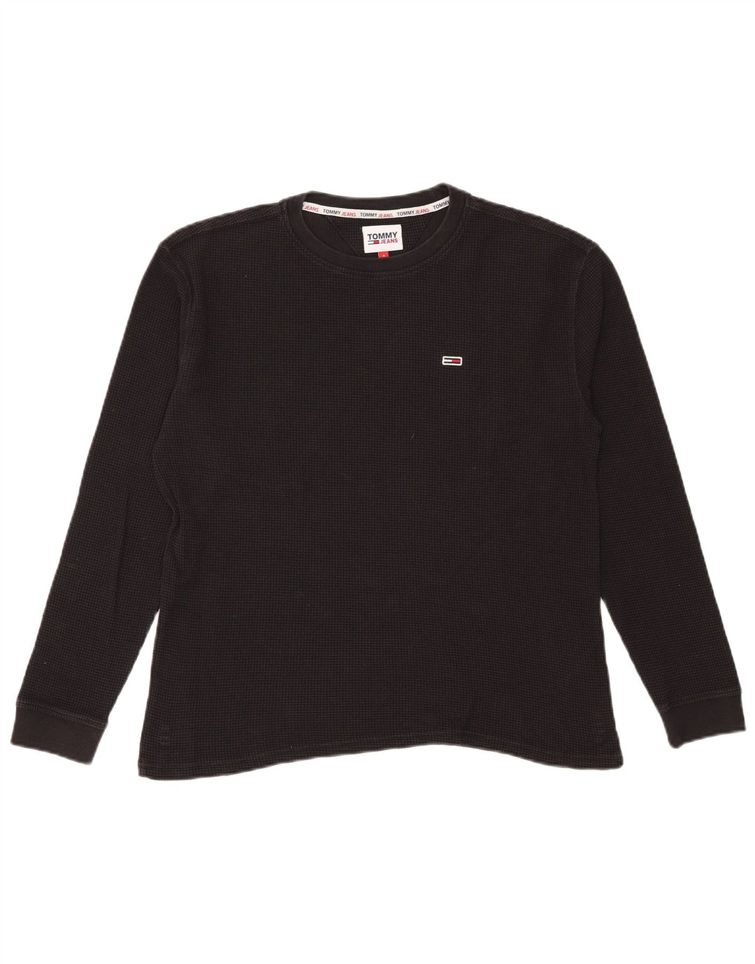 Tommy Hilfiger Ανδρικό μακρυμάνικο μπλουζάκι μικρό μαύρο βαμβακερό