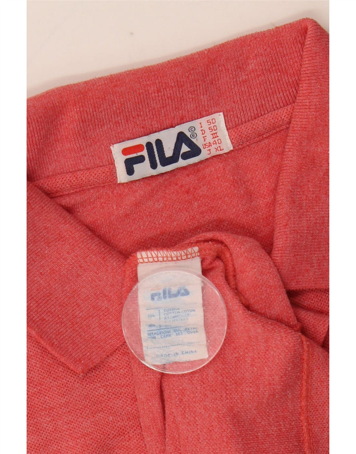Fila Ανδρικό πουκάμισο Polo Loose Fit IT 50 Μεσαίο Ροζ Βαμβακερό
