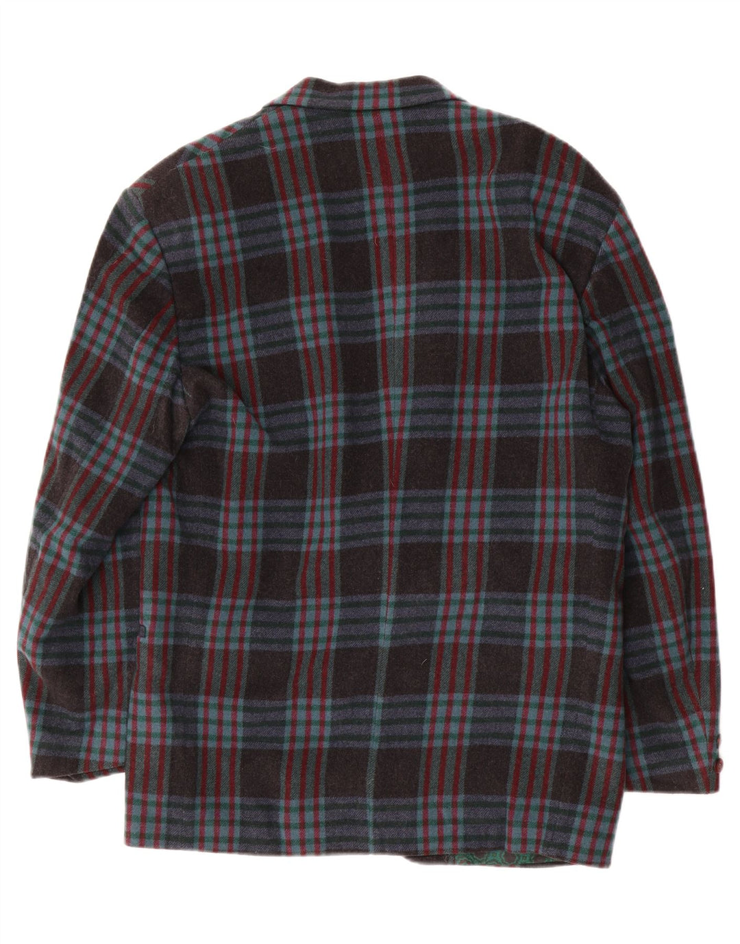 Vintage Ανδρικό σακάκι με 2 κουμπιά σακάκι IT 48 Medium Navy Blue Check Wool