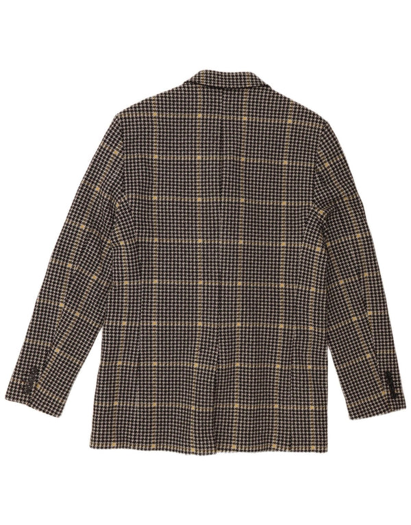 Zara Ανδρικό σακάκι με διπλό στήθος UK 40 Large Grey Houndstooth