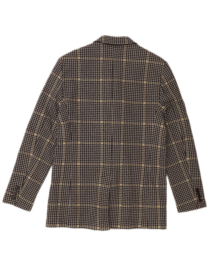 Zara Ανδρικό σακάκι με διπλό στήθος UK 40 Large Grey Houndstooth
