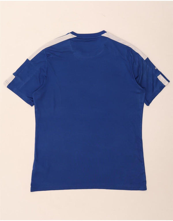 Ανδρικό γραφικό μπλουζάκι Adidas Aeroready Top Large Blue Colorblock Πολυεστέρας
