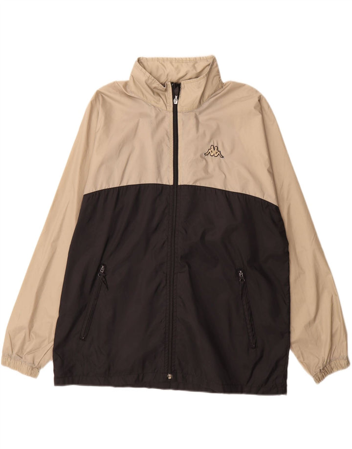 Kappa Ανδρικό μπουφάν βροχής με φερμουάρ UK 38 Medium Beige Colourblock Nylon