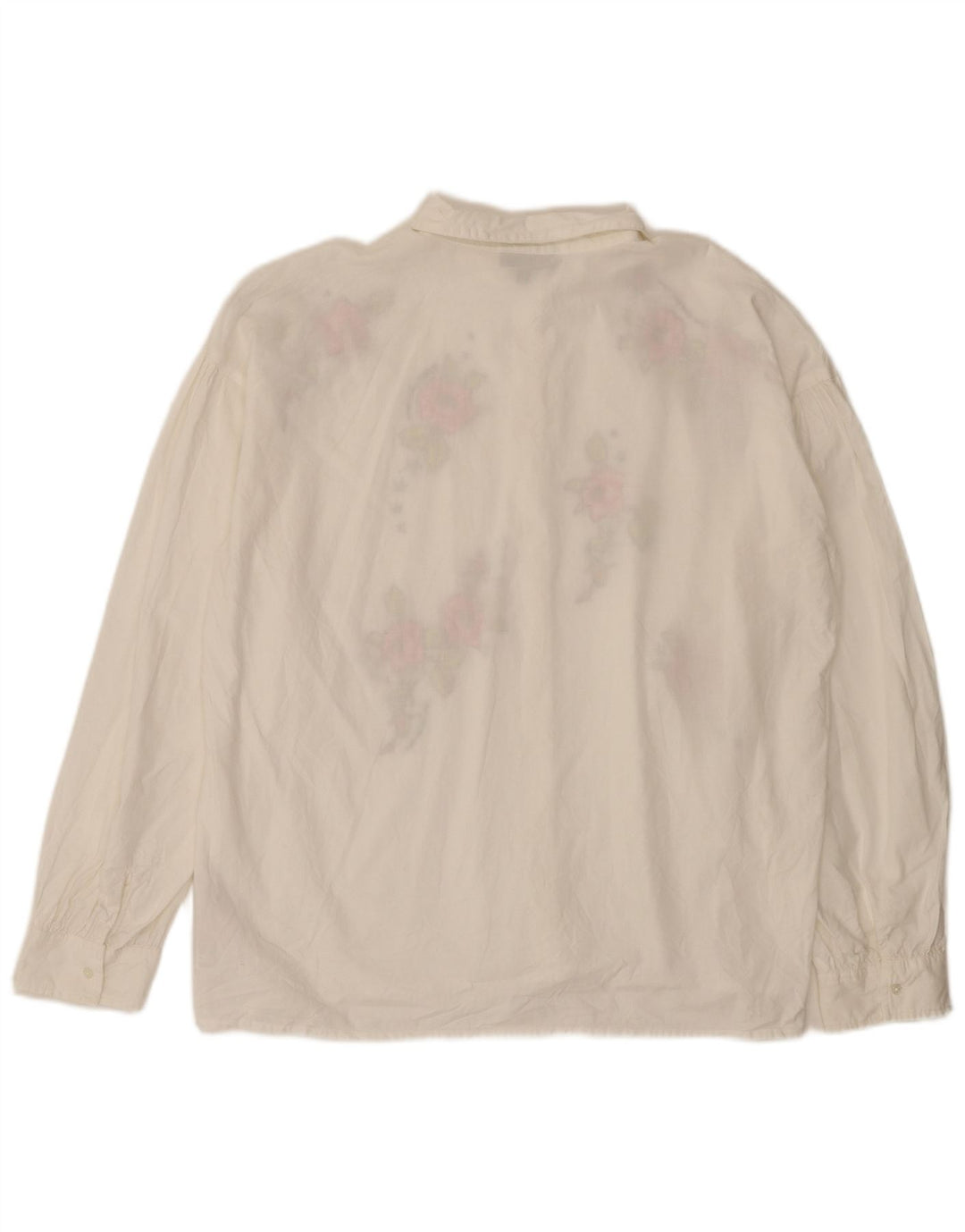 Topshop Γυναικείο γραφικό πουκάμισο Oversized Μπλούζα UK 12 Medium White Floral