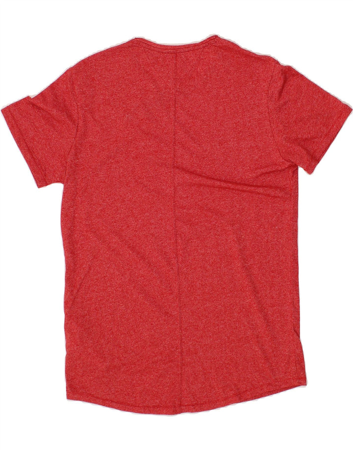 TOMMY HILFIGER Mens T-Shirt Top Medium Red Cotton Vintage Tommy Hilfiger and Second-Hand Tommy Hilfiger from Messina Hembry 