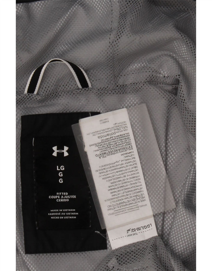 Under Armour Ανδρικό μπουφάν βροχής με κουκούλα UK 40 μεγάλο μαύρο νάιλον