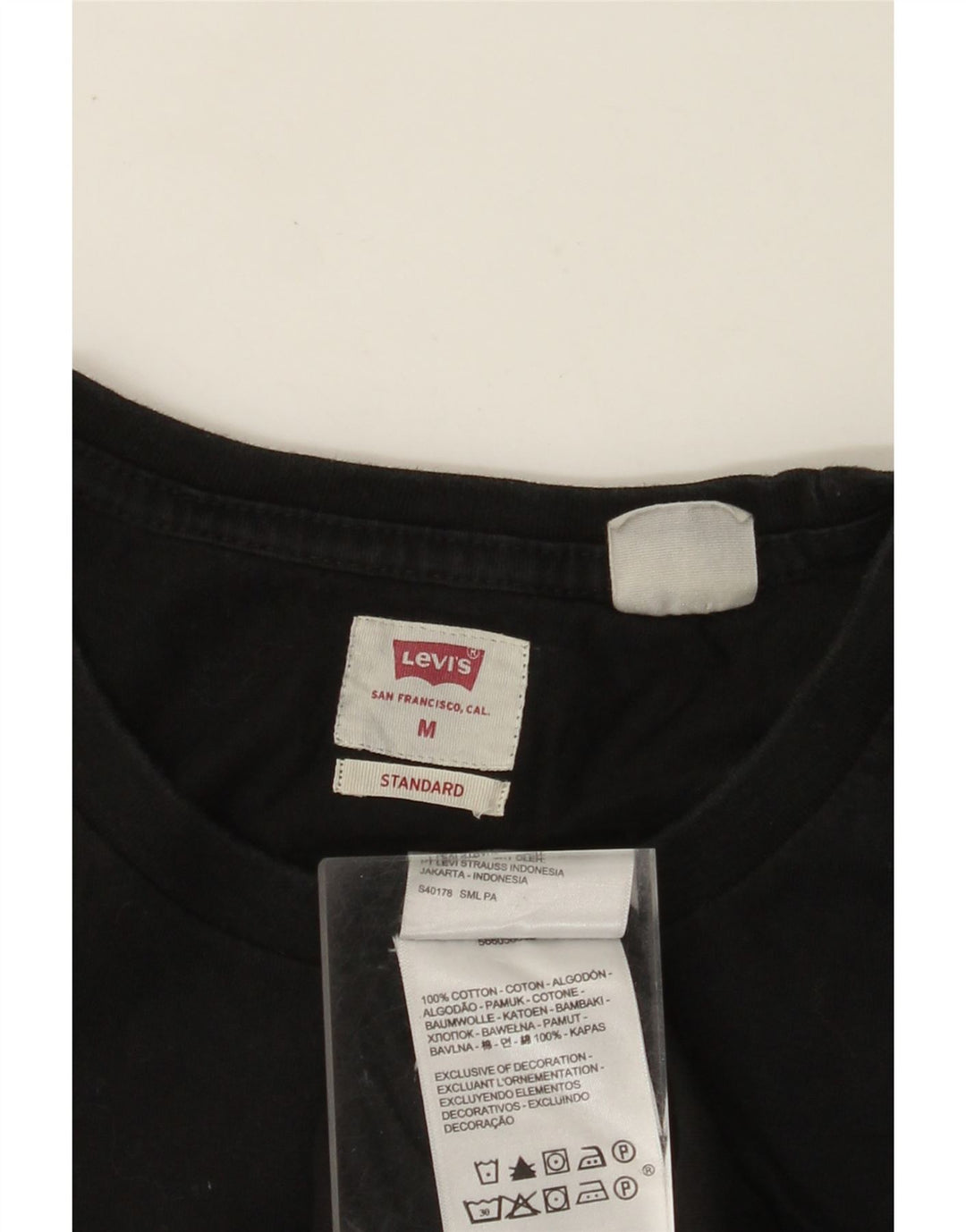 Ανδρικό T-Shirt LEVI'S Standard Fit Top Μεσαίο μαύρο βαμβακερό