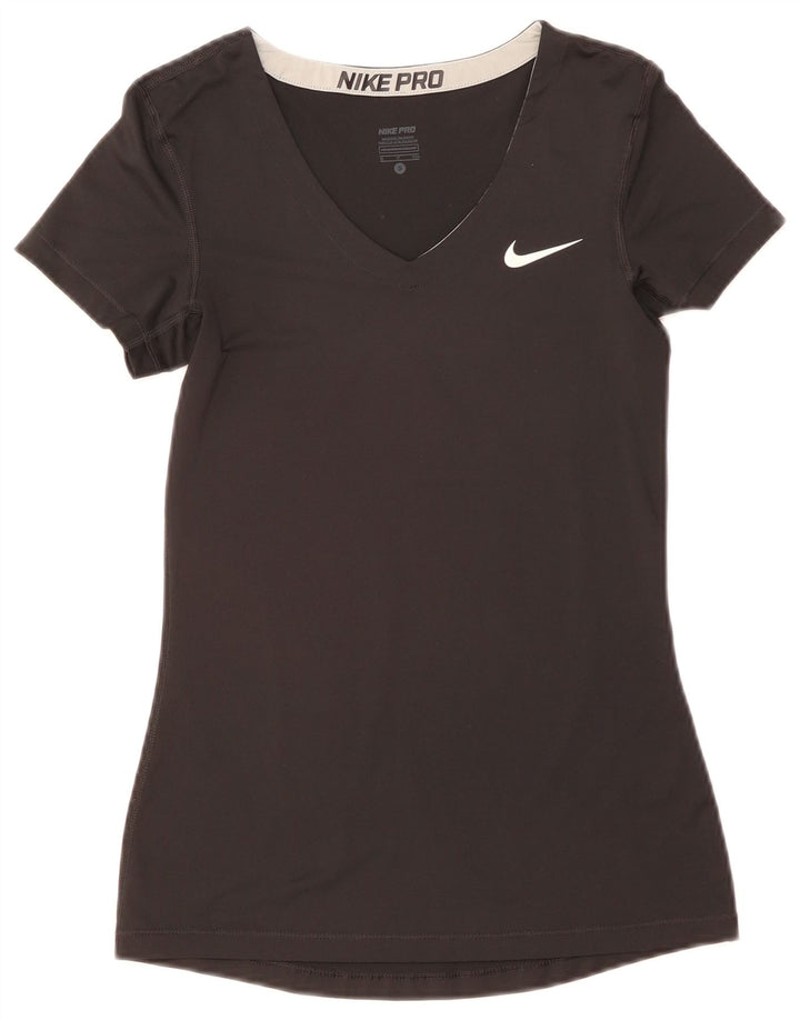 Γυναικείο T-shirt Nike Dri Fit Top UK 8 Small Black