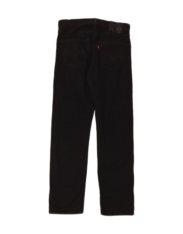 LEVI'S Mens 540 Relaxed Fit Straight Jeans W31 L32 Μαύρο βαμβακερό
