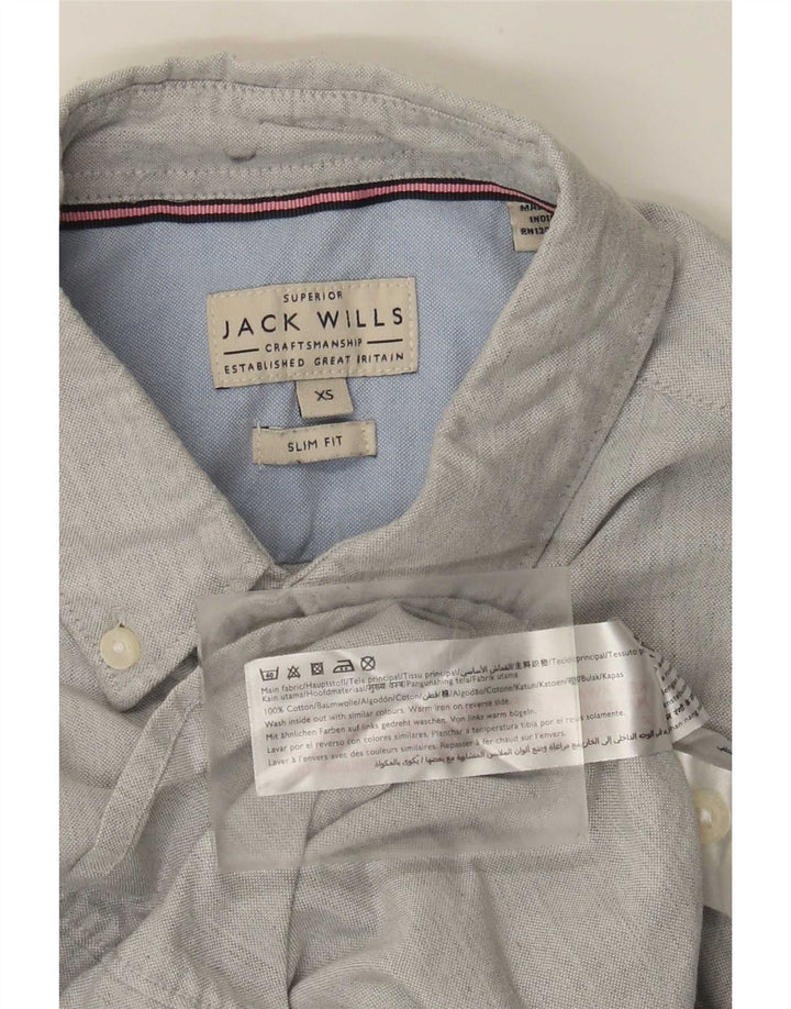 Ανδρικό πουκάμισο Jack Wills Slim Fit XS Γκρι βαμβακερό